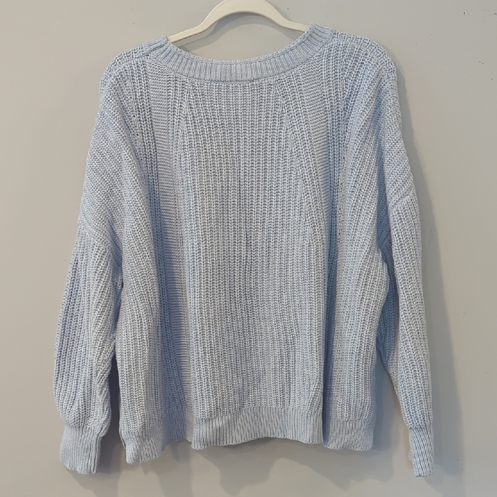 Wrap‎ London Sweater Boxy Fit Blue 🩵 size 16 100% Cotton - Picture 5 of 7